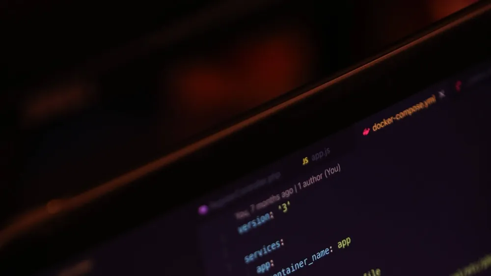 Visual Studio Code displaying a Docker Compose configuration file